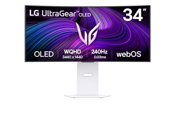 LG MONITOR UltraGear 34" 3440x1440 240HZ OLED SMART OS WIT Hvit
