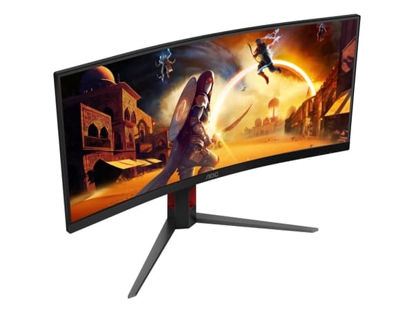 AOC G4 CU34G4, 86,4 cm (34"), 3440 x 1440 pixlar, Wide Quad HD, LED, 1 ms, Svart, Röd