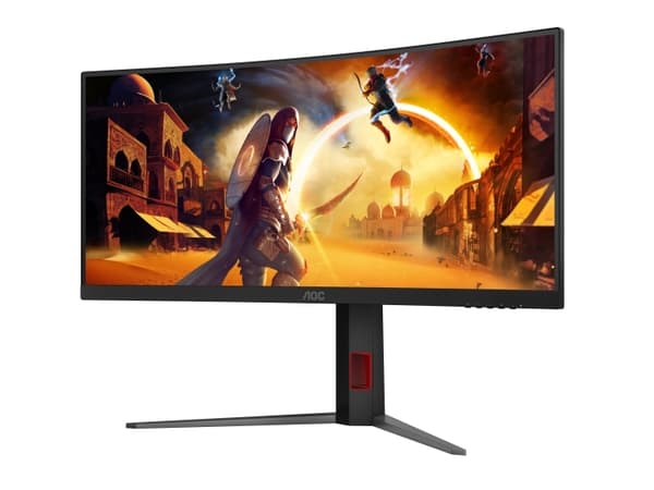 AOC G4 CU34G4, 86,4 cm (34"), 3440 x 1440 pixlar, Wide Quad HD, LED, 1 ms, Svart, Röd