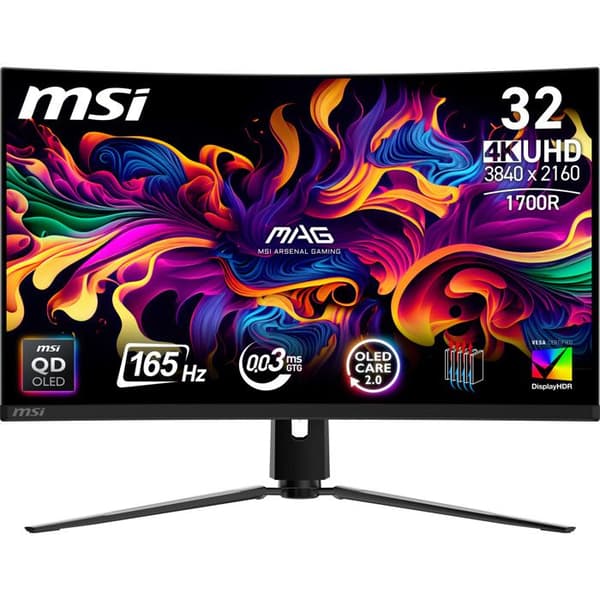 Övervakningsspel MSI MAG 321CUP 31,5" 4K QD-OLED Curvo 165Hz