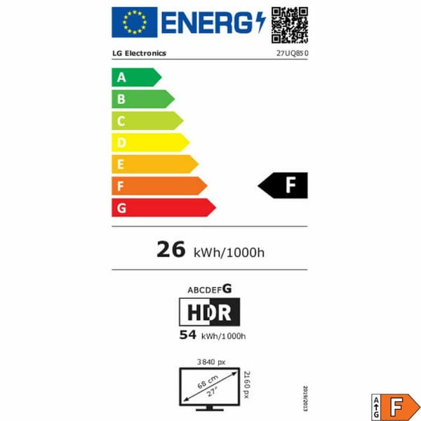 Spilleskjerm LG 27UQ850-W 4K Ultra HD 27"