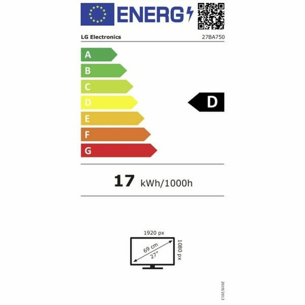Pelinäyttö LG 27BA750-B Full HD 27"