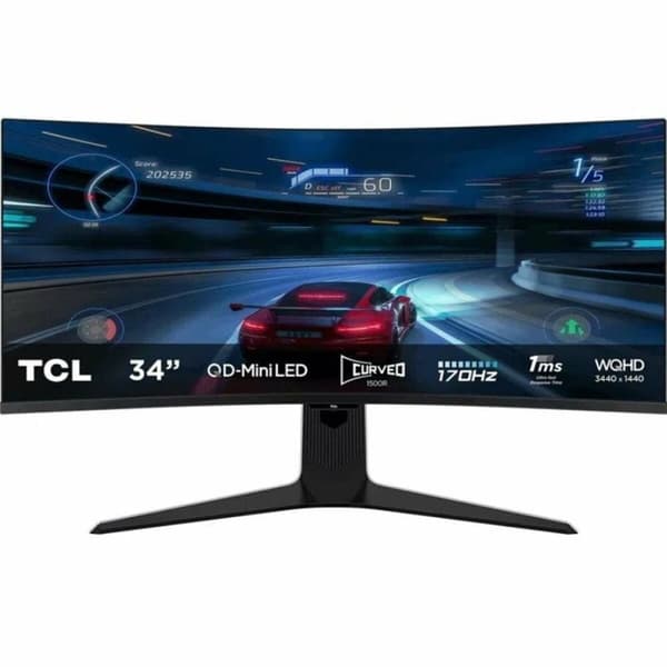Monitor TCL 34R83Q Svart, Vit