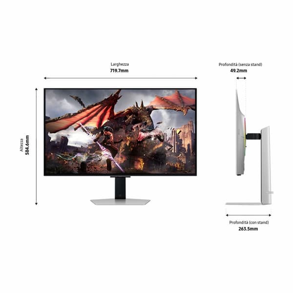 Gaming skærm Samsung LS32DG802SUXEN 4K Ultra HD 32"