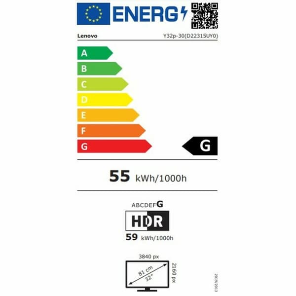 Skærm Lenovo 66F9UAC6EU 31,5" 4K Ultra HD