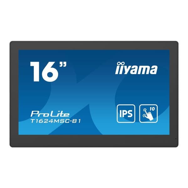 Touchscreen - IIYAMA - T1624MSC-B1 - 16 tum - 2.6 kg - Mått 38.8 x 24.5 x 16 cm