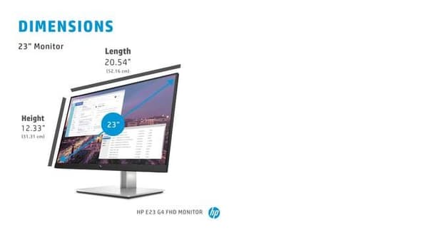HP E23 G4 23"" IPS FHD, 9VF96AA#ABB