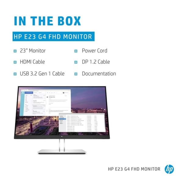 HP E23 G4 23"" IPS FHD, 9VF96AA#ABB