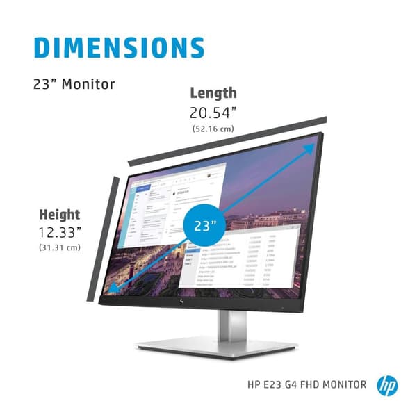 HP E23 G4 23"" IPS FHD, 9VF96AA#ABB