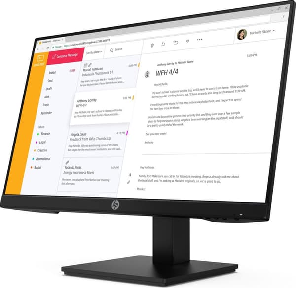 HP P24h G4 24" FHD-skärm, 7VH44AA#ABB