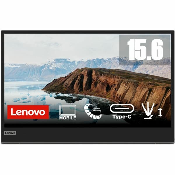 Monitor Lenovo Full HD 15,6" Svart, Grå