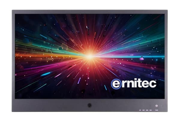 Ernitec 27" 1080P PVM-skärm med metallhölje och inbyggd 1080P NDAA IP-kamera - strömförsörjning ingår, 0070-24127-PVMIP