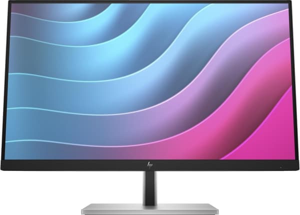 HP E-serien E24 G5 computerskærm, 23,8", Full HD LED, sølv/sort, 6N6E9AA