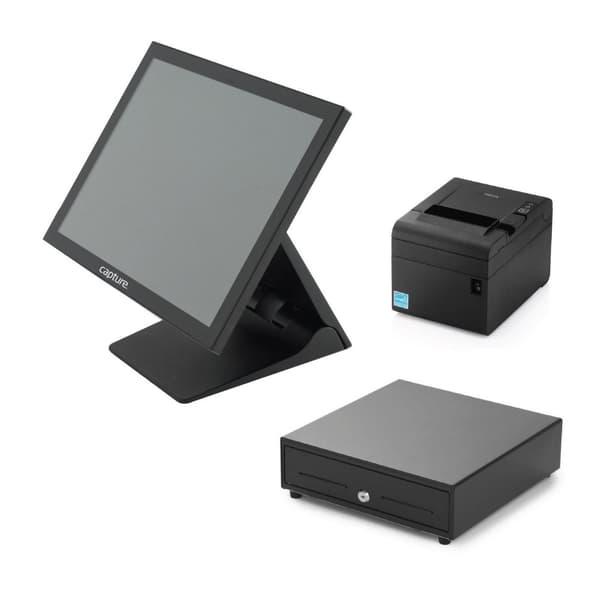 Komplett kassasystem - Stingray J6412 med Win10 + skrivare CA-PP-10000B + låda CA-CD410-480B, CA-PIB-101