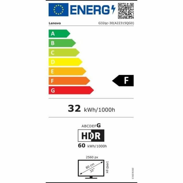 Pelinäyttö Lenovo 32" Quad HD LED Espanjalainen Qwerty