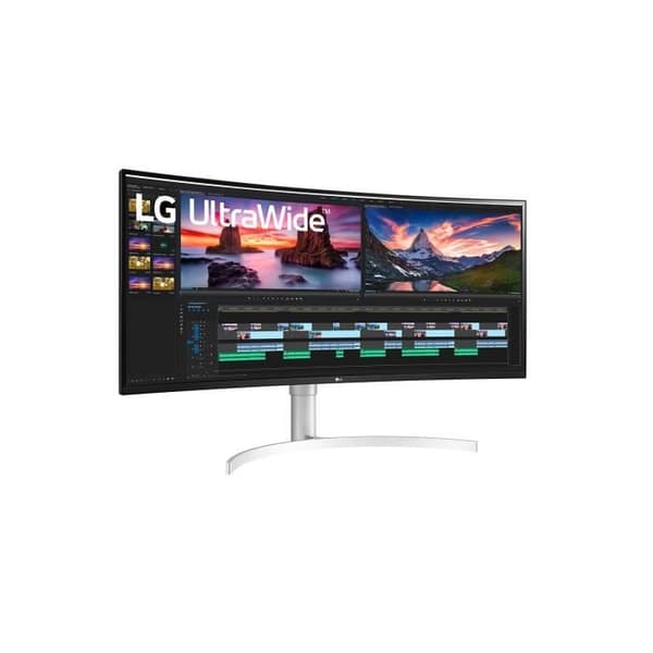 LG 38' LED PC-skärm - 38WN95C-W - 3840 x 1600 pixlar - 1 ms - 21/9 format - Böjd Nano IPS-panel - HDR600