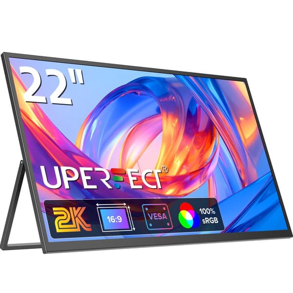 22" Kannettava näyttö, 2560 x 1440 resoluutio, IPS-paneeli,Eu plug in Finnish is "Eu-plugi", 22 tuumaa