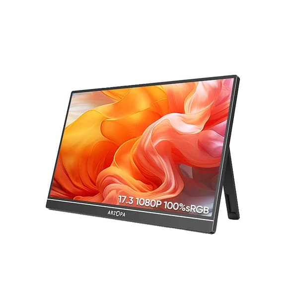 Bärbar skärm, 17,3-tums 1080P-display, HDR10 med inbyggda högtalare,17.3 A1M 1080P