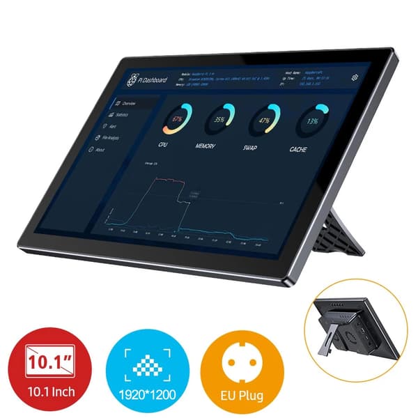Touchscreen-monitor, 10,1 tum storlek, 1920 x 1200 upplösning,EU 1920 x 1200