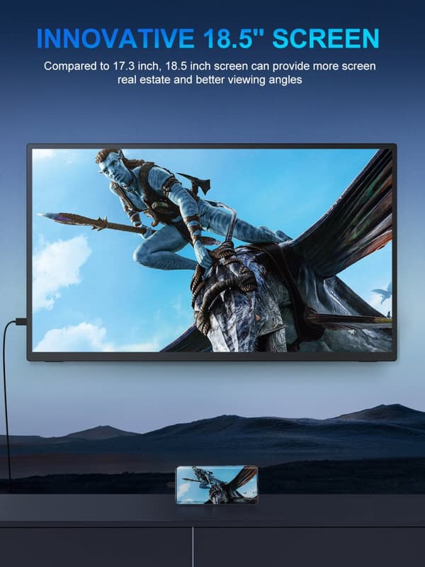 UPERFECT 18.5" Pelimonitori, 120Hz Päivitystaajuus, IPS-paneeli,EU -pistoke
