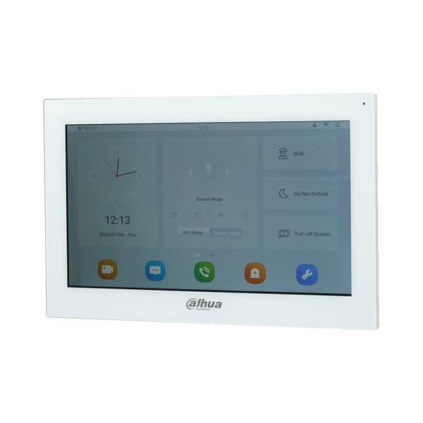 Dahua VTH5341GW-W Digitaalinen Sisämonitori, 10 Tuuman Näyttö, Kaksisuuntainen Puhelu, Hissin Ohjaus