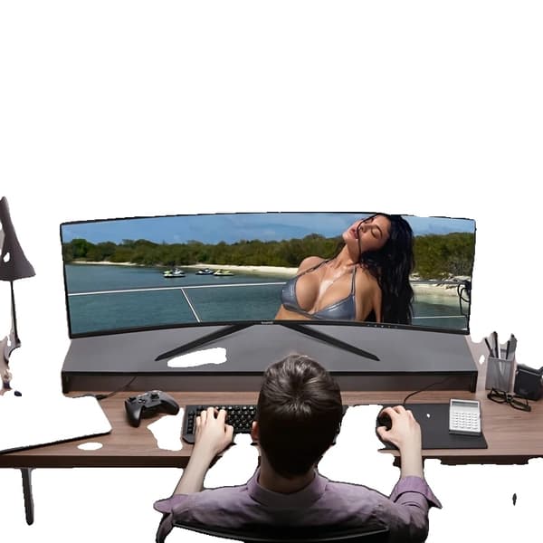 34 tum böjd spelskärm, 3440x1440 upplösning, 99% sRGB färgomfång,sexig  den bästa