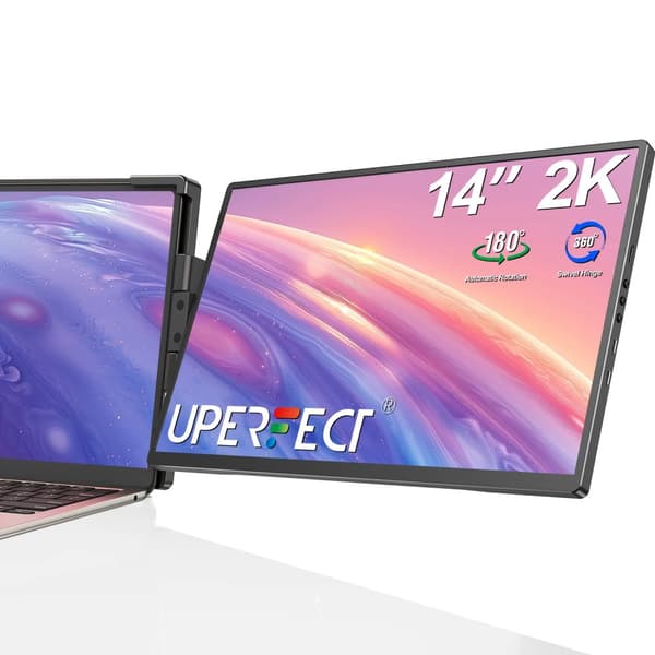 Bärbar 14" 2K-skärm, 2560 x 1440 upplösning, IPS-display,Eu plugg, Ensamstående