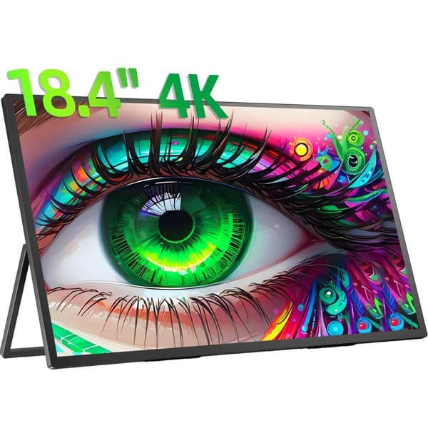 Kannettava näyttö, 18,4 tuumaa, 4K-resoluutio, 60 Hz virkistystaajuus,EU-plugi, 18.4 4K 60Hz