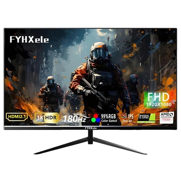 Spelmonitor, 180Hz uppdateringsfrekvens, HDR10-stöd,Eu plugg, FYHXele FY24FHR