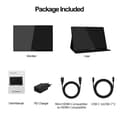 Miniatyrbillede 2 af 2: Bærbar Touchskærm Monitor, 16 tommer 2.5K Opløsning, 144Hz Opdateringsfrekvens,Sort, EU-stik