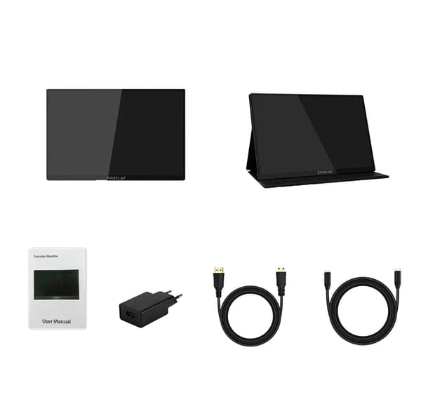 Bærbar Skærm, 16" QHD Skærm, 144Hz Opdateringsfrekvens,Sort, EU-stik