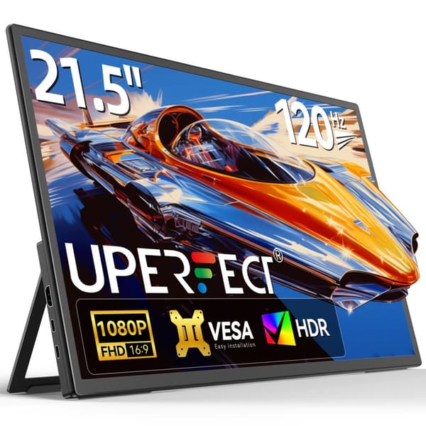 Kannettava pelimonitori, 21,5 tuuman näyttö, 120 Hz virkistystaajuus,Eu plug in Finnish is "Eu-plugi", 120HZ