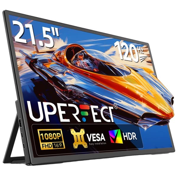 Kannettava pelimonitori, 21,5 tuuman näyttö, 120 Hz virkistystaajuus,Eu plug in Finnish is "Eu-plugi", 120HZ