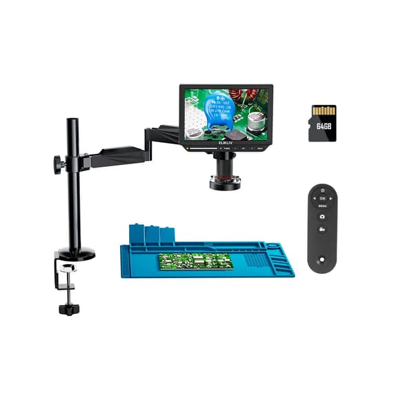 Digital Mikroskop, 10,1 Tommer Skærm, HDMI & USB Udgange,Elikliv EM4K FLEX, 2000X