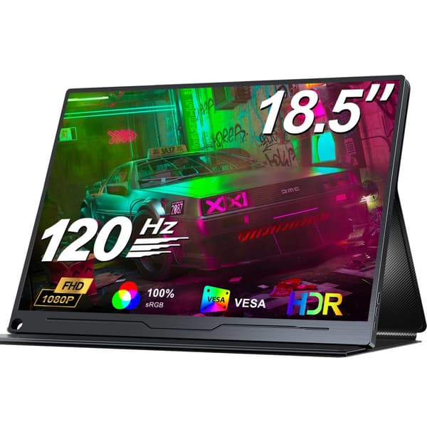 Bärbar Spelmonitor, 18,5 Tum Skärm, 120Hz Uppdateringsfrekvens,18,5 120HZ, Eu plugg