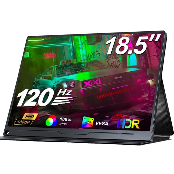 Bärbar Spelmonitor, 18,5 Tum Skärm, 120Hz Uppdateringsfrekvens,18,5 120HZ, Eu plugg