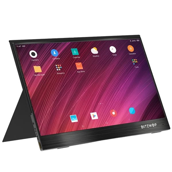 Bærbar Touchscreen Skærm, FHD 1080P, Dobbelt Stereo Lyd, Alsidig Tilslutning