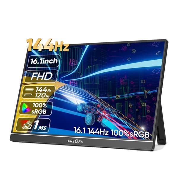Bärbar Spelmonitor, 144Hz Uppdateringsfrekvens, 1920x1080 Upplösning,16.1 144hz Z1FC