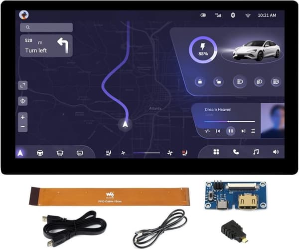 Waveshare 7 inch HDMI Display Capacitive Touch LCD with Bicolour Case 1024 x 600 IPS Screen Supports All Versions of Raspberry Pi Windows Monitor