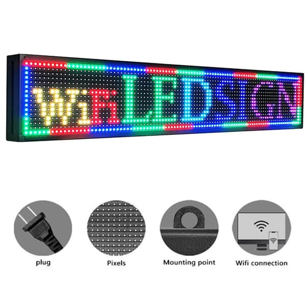 P10 LED-näyttö, korkearesoluutioinen, monikielituki