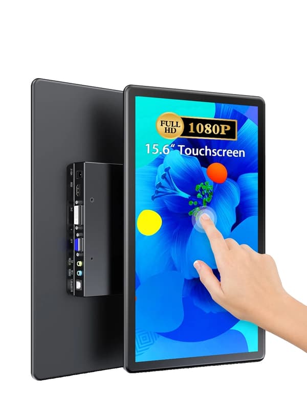 Touchscreen-monitor, Full HD 1080P, flera ingångsportar,EU-kontakt