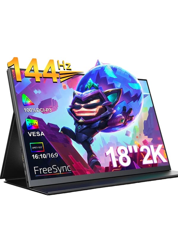 UPERFECT Kannettava Näyttö, 2.5K Resoluutio, 144Hz Päivitysnopeus,EU-pistoke