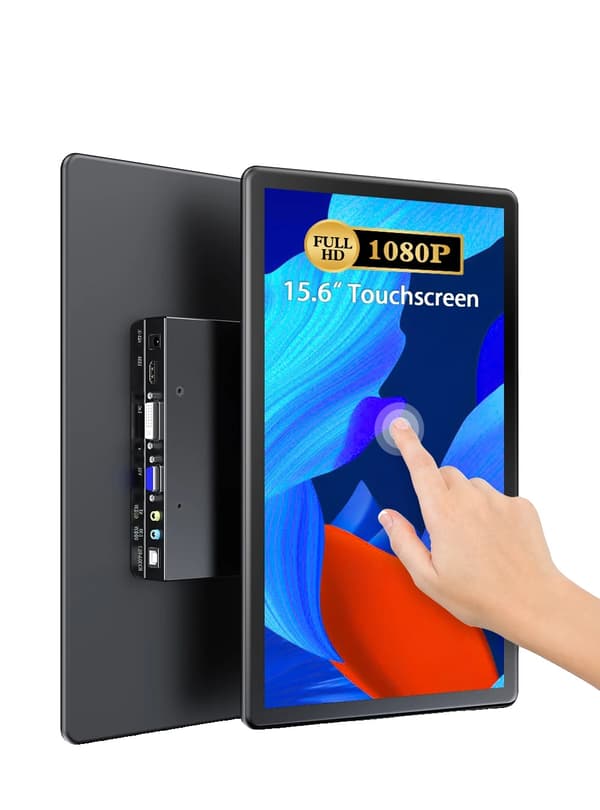 Bærbar IPS-skærm, 15,6" Touchscreen, 2000:1 Kontrastforhold,EU-stik