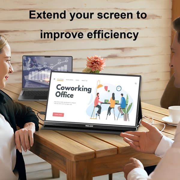 Bärbar skärm, 15,6 tum pekskärm, FHD 1080P IPS-display