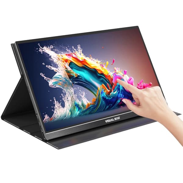 Bärbar skärm, 15,6 tum pekskärm, FHD 1080P IPS-display