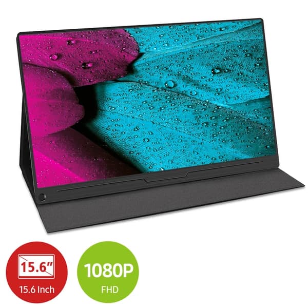 Bärbar skärm, 13,3-tums display, USB-C-anslutning, 156A08 1080P, EU-kontakt