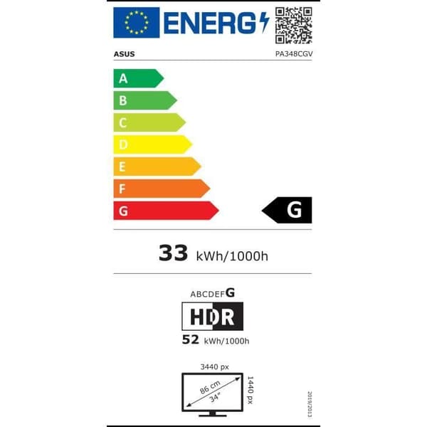ASUS ProArt PA348CGV - LED-skärm - 34" - 3440 x 1440 UWQHD @ 120 Hz - IPS - 400 cd/m² - 1000:1 - HDR10 - 2 ms - 2xHDMI, DisplayPort,