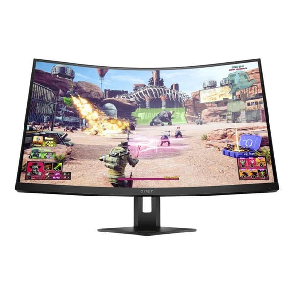 HP OMEN 27c 27" Curved QHD Gaming PC Monitor Svart Svart