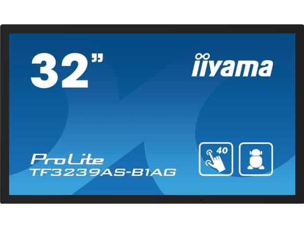 Iiyama Monitorius 32 wedge tf3239as-b1ag,ips,fhd,hdmix2,dp,rj45,3xusb,2x10w,android,24/7,ip65