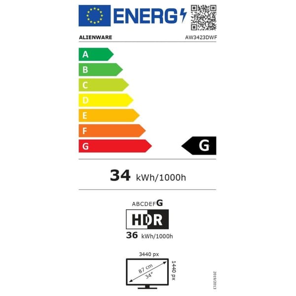 Näyttö Dell GAME-AW3423DWF 34" UltraWide Quad HD LED OLED Flicker free